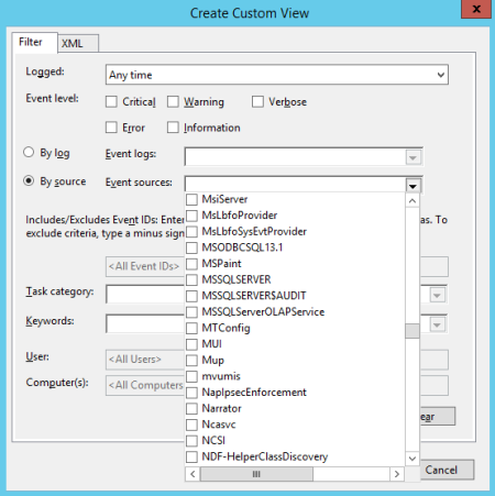 SQL Server Properties dialog