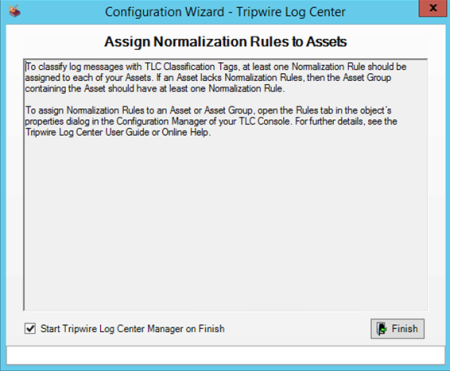 Assign Normalization Rules to Assets page