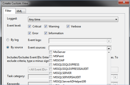 SQL Server Properties dialog