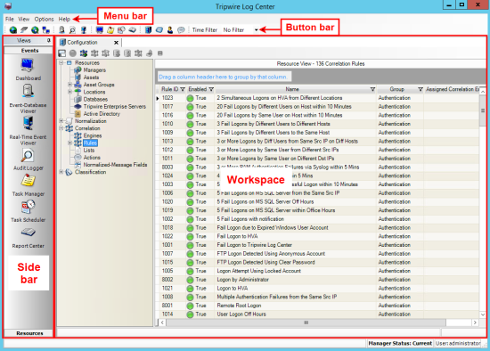 The TLC Console with Tabbed Forms view enabled